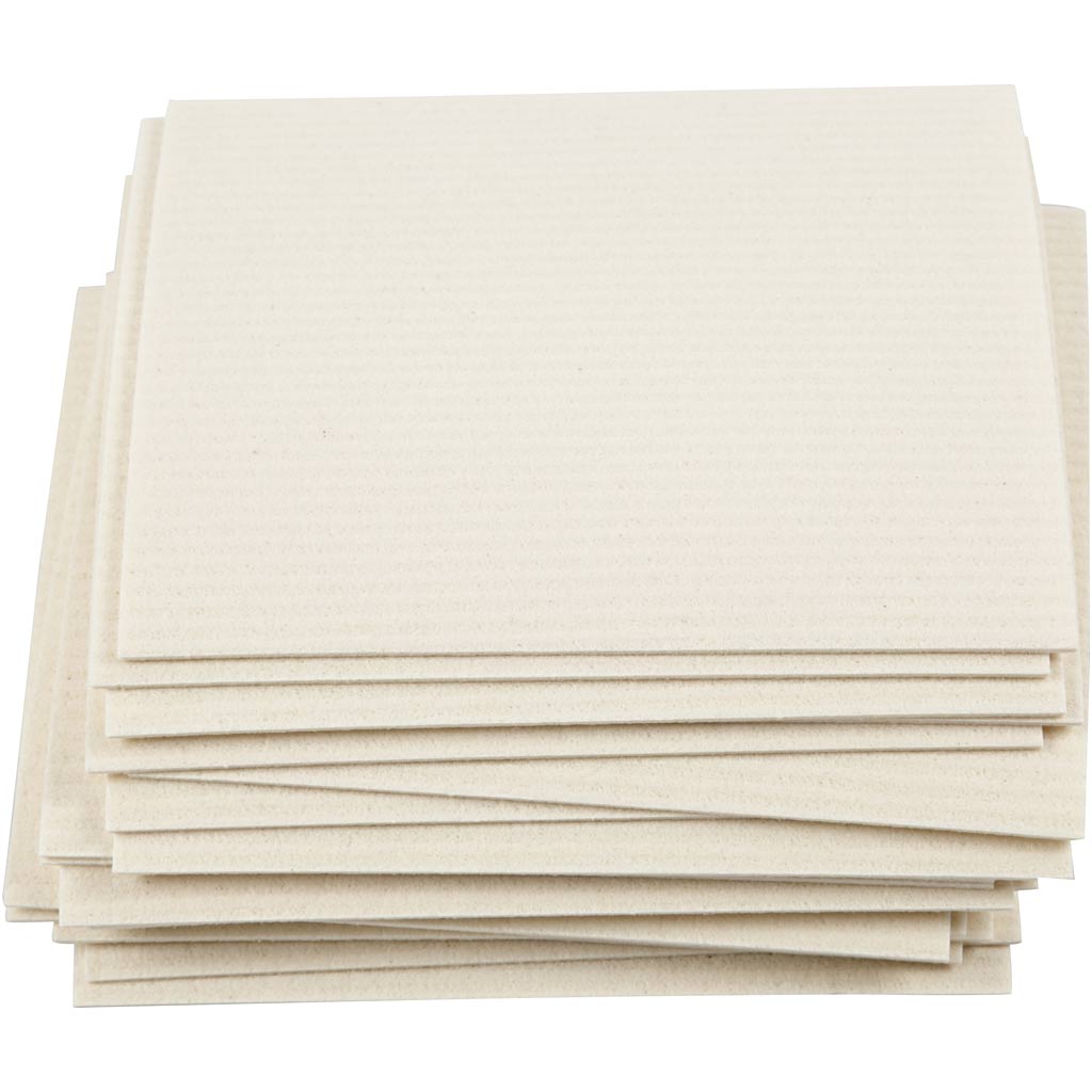 Creativ Company Schwammtuch, Größe 17x19,5 cm, gebrochenes Weiß, 20 Stück 1 Box