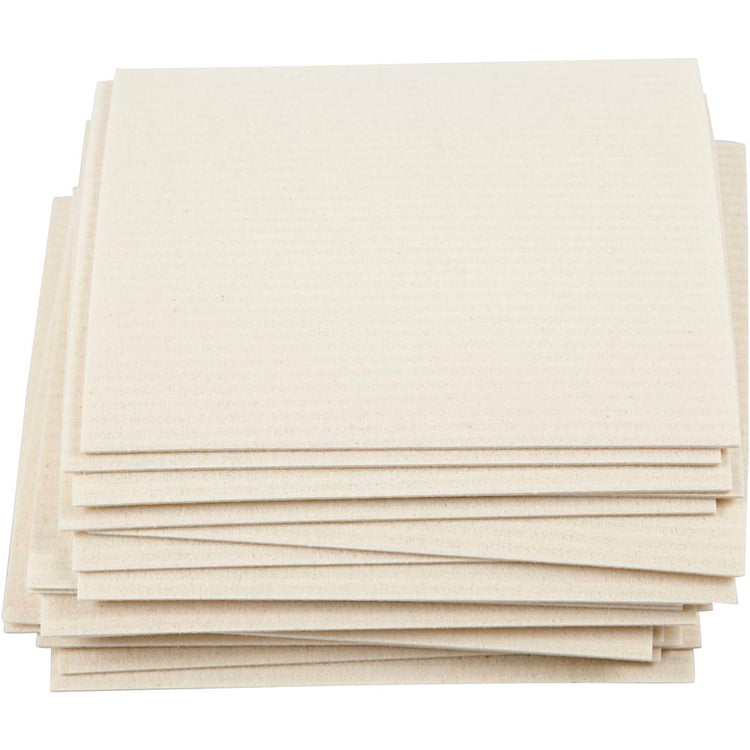 Creativ Company Schwammtuch, Größe 17x19,5 cm, gebrochenes Weiß, 20 Stück 1 Box
