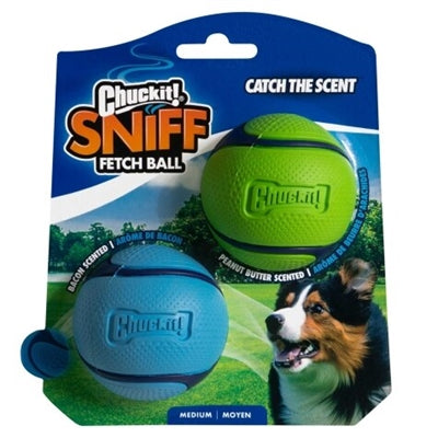 Chuckit Sniff Fetch Ball Combo Erdnussbutter Speck Speck