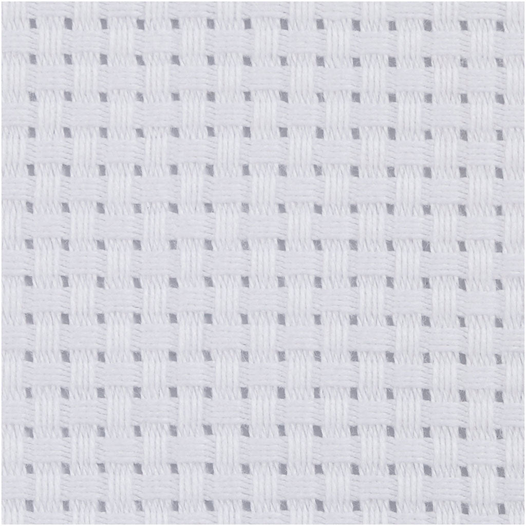 Creativ Company Aida, Größe 50x50 cm, 35 Quadrate je 10 cm, weiß, 1 Stück