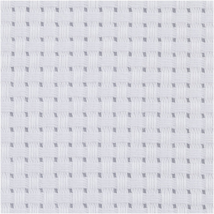 Creativ Company Aida, Größe 50x50 cm, 35 Quadrate je 10 cm, weiß, 1 Stück
