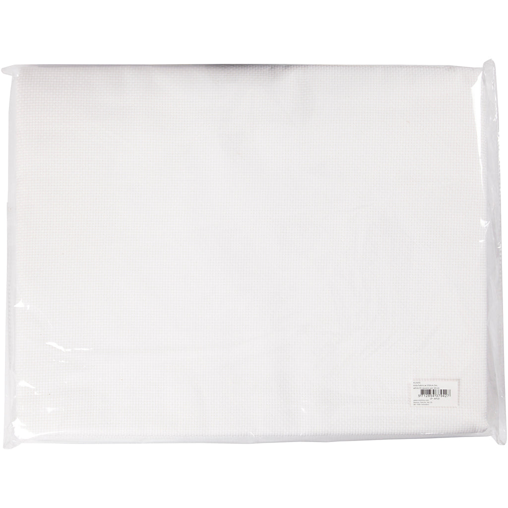 Kreativfirma Aida White 35 Quadrate pro 10 cm, 300x150 cm