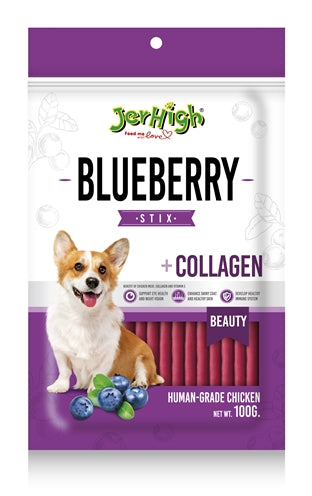 Jerhigh Jerhigh Blueberry Stix mit Hühnchen und Kollagen