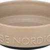 Trixie Be Nordic Food Bowl Hunde Keramik Gummi Taupe