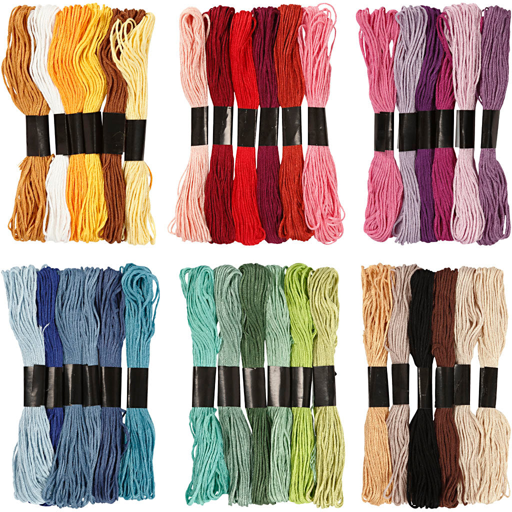 Creativ Company Stickgarn, Stärke 1 mm, 252 Knäuel, 1 Box
