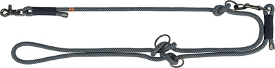 Trixie Soft Seilhund Leine verstellbar schwarz grau