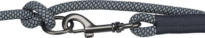 Trixie Soft Seilhund Leine verstellbar schwarz grau