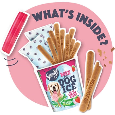 Smoofl Smoofl Eiscreme-Mix für Hunde Erdbeere