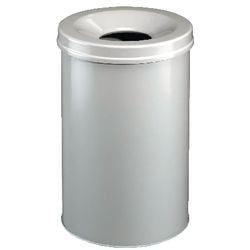 Metallabfallbehälter mit Deckel Atlanta 30,9 Liter 49,2 x 31,5 cm hellgrau