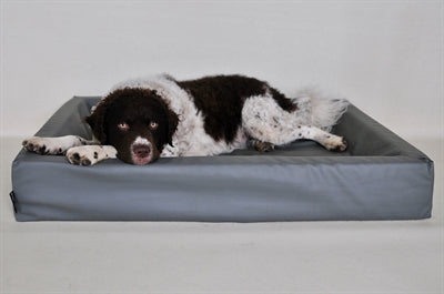 BIA -Bett künstlicher Lederdeckel Hundekorb grau