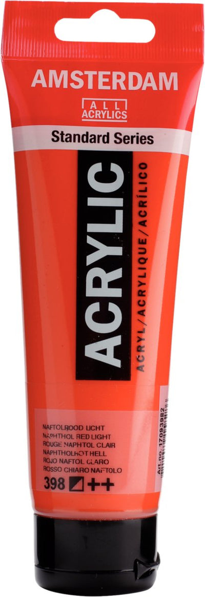 Acrylfarbe der Amsterdamer Standardserie, Tube 120 ml, Naphtholrot hell 398