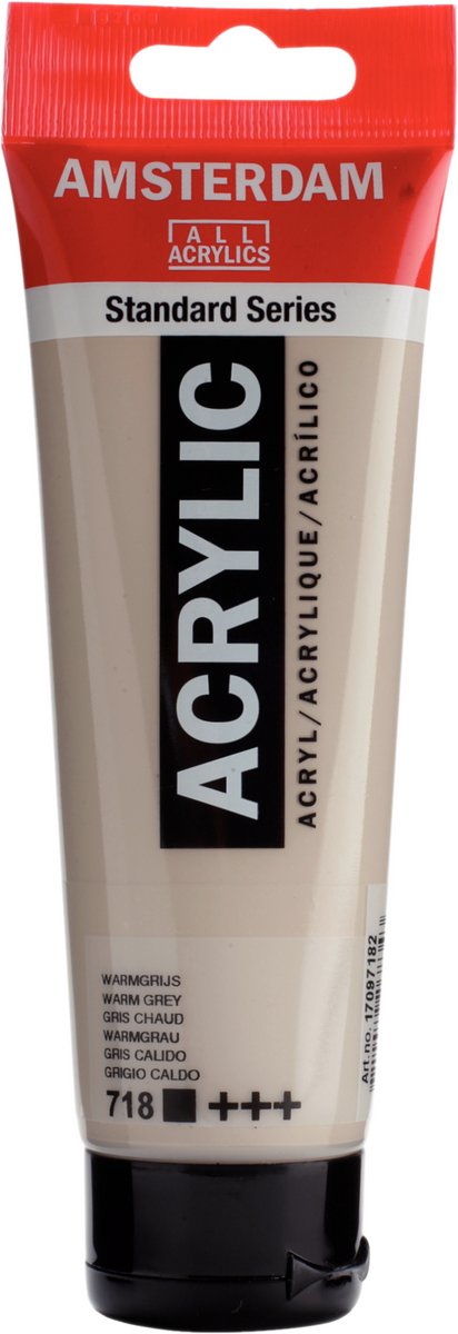 Acrylfarbe der Amsterdam Standard-Serie, Tube 120 ml, Warmgrau 718
