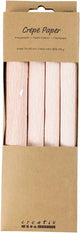Creativ Company Krepppapier, Blatt 25x60 cm, Kreppverhältnis: 180 %, 105 g, hellrosa, 4 Blatt 1 Karton