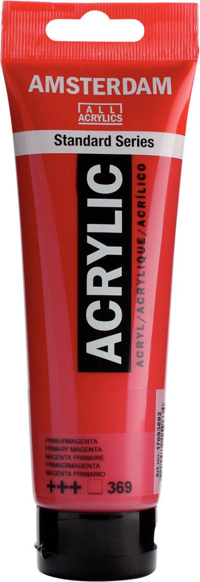 Acrylfarbe der Amsterdam Standard-Serie, Tube 120 ml, Primärmagenta 369