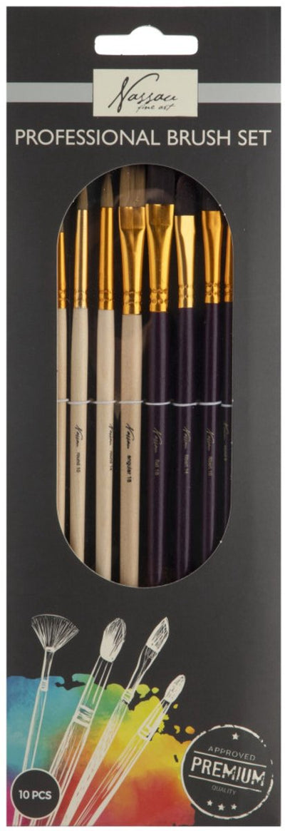 Nassau Fine Art Nassau Professional Pinselset, 10dlg.