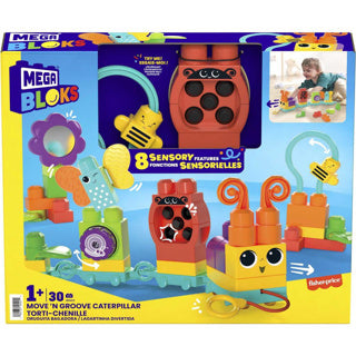 Mega Bloks bewegt 'n Groove Caterpillar Bouwset, 30dlg.