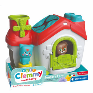 Clementoni Baby - Clemmy Sensory Farm mit weichen Blöcken, 11dlg.