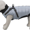 Trixie Hundemantel Pontis mit Geschirr grau