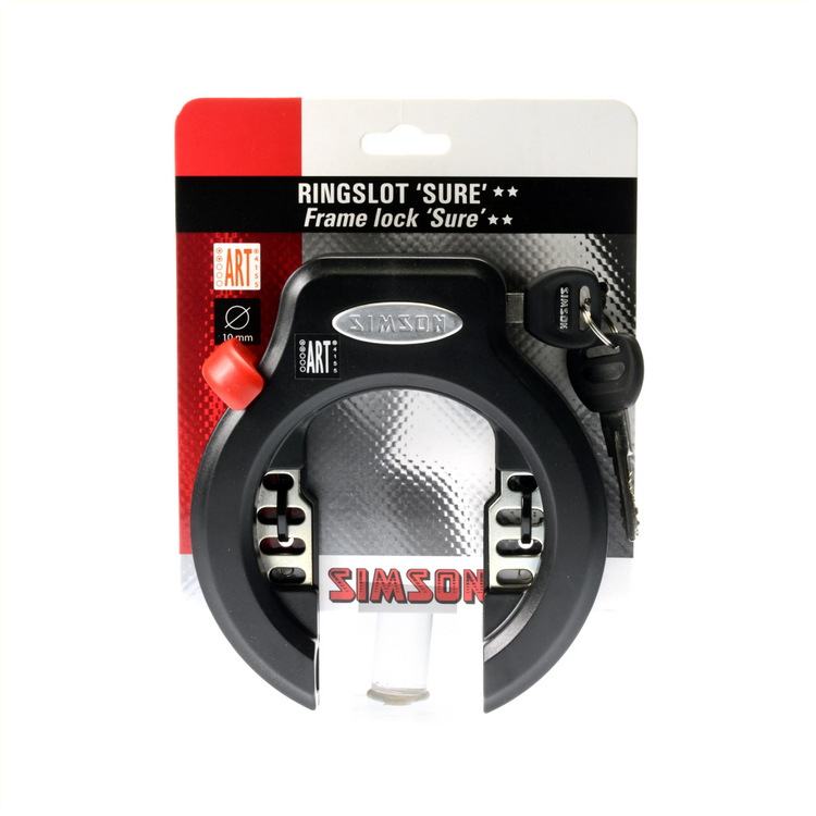 Simson Ring Lock Sure ART2 - Schwarz, 6.5cm - Fahrrad