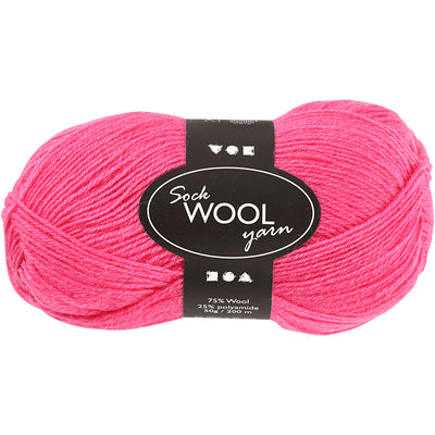 Creativ Company Sockenwolle, L: 200 m, rosa, 50 g 1 Knäuel
