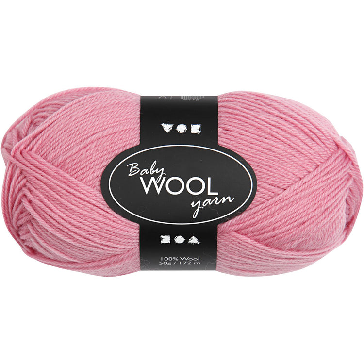 Creativ Company Babygarn, L: 172 m, dunkelrosa, 50 g 1 Knäuel