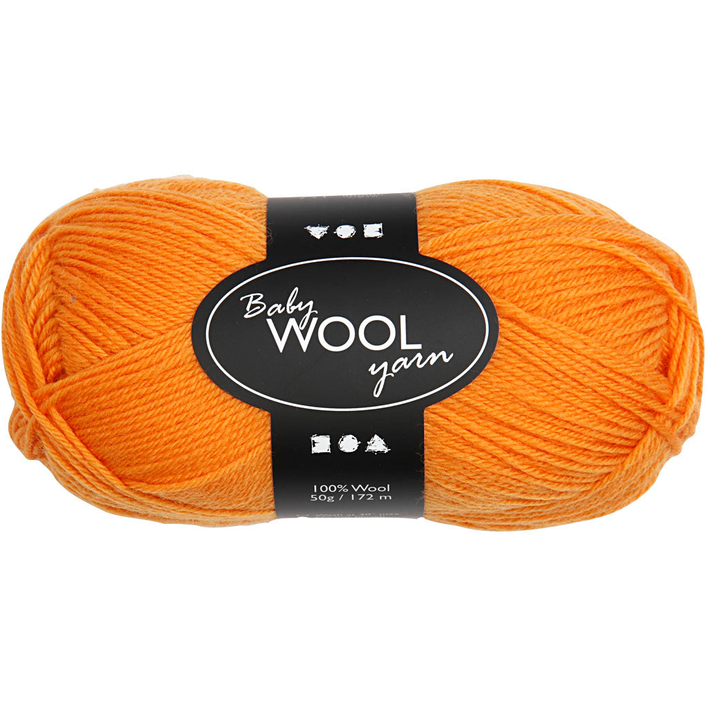 Creativ Company Babygarn, L: 172 m, Orange, 50 g 1 Knäuel