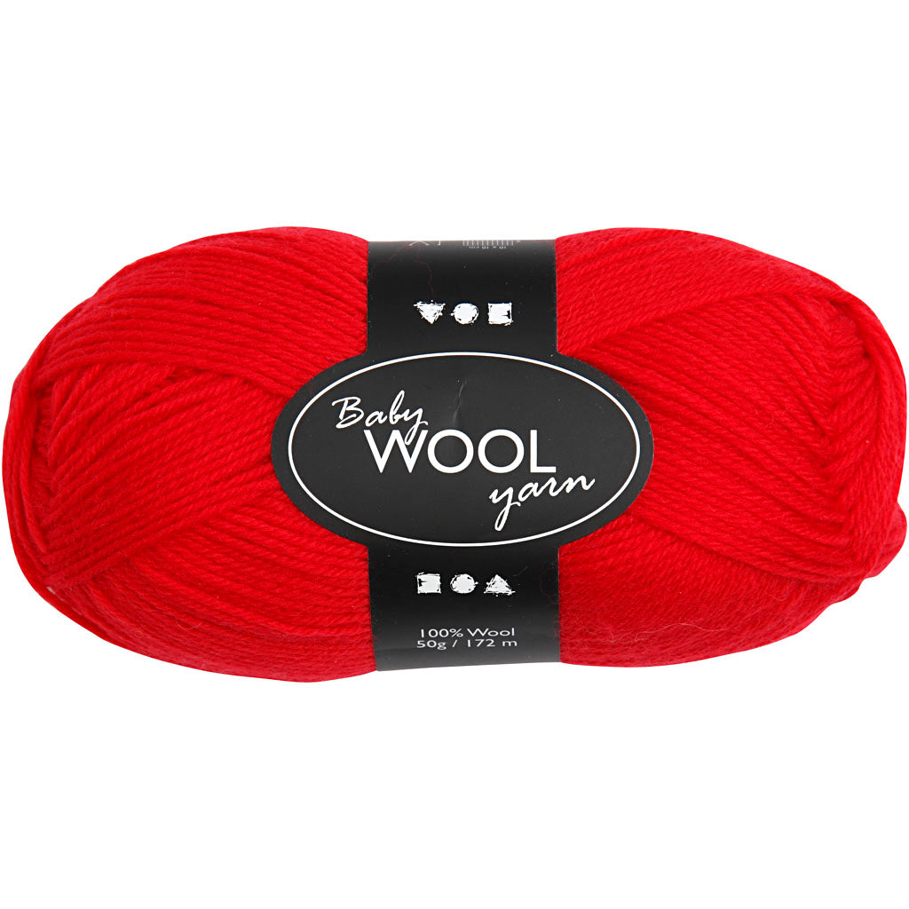 Creativ Company Babygarn, L: 172 m, rot, 50 g 1 Knäuel