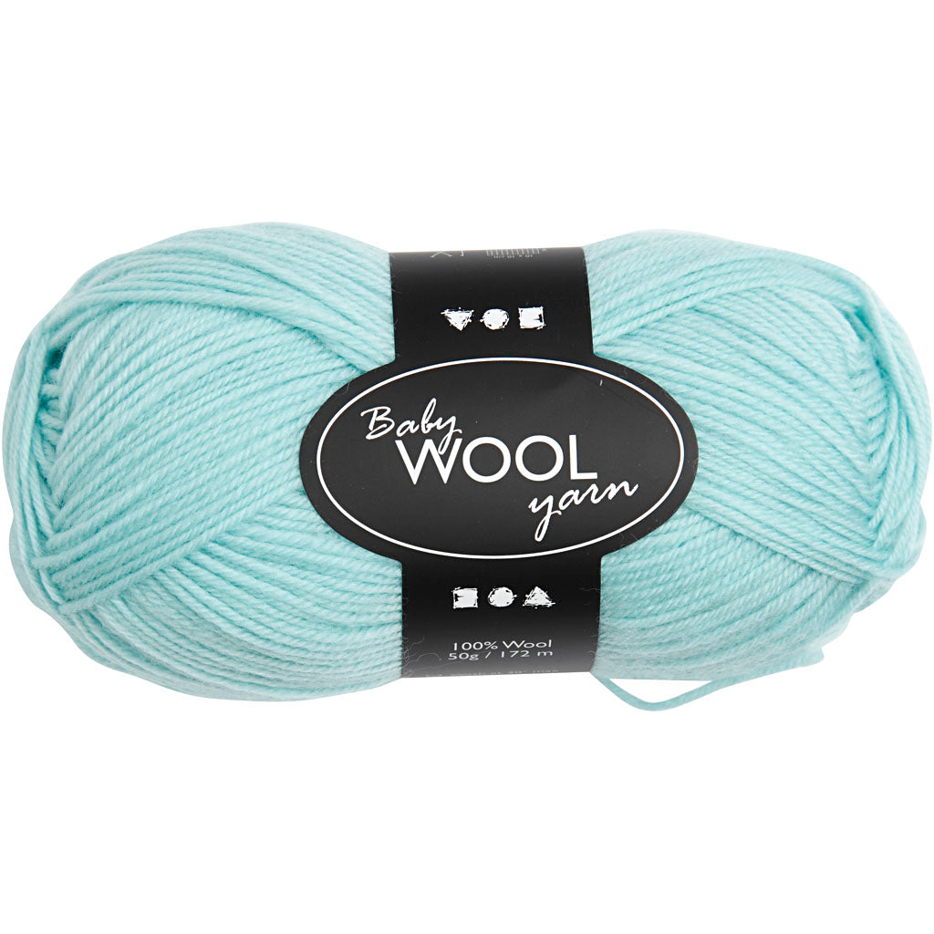 Creativ Company Babygarn, L: 172 m, Mintgrün, 50 g 1 Knäuel