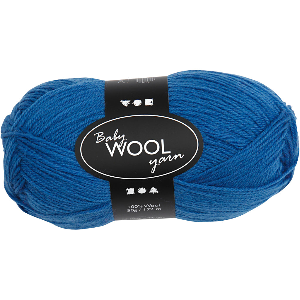Creativ Company Babygarn, L: 172 m, blau, 50 g 1 Knäuel