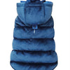 Croci Hundemantel Velveteen Blau ausgekleidet