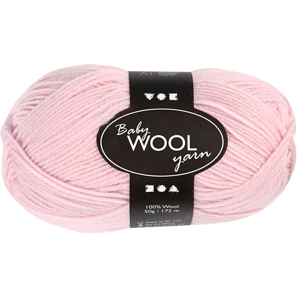 Creativ Company Babygarn, L: 172 m, hellrosa, 50 g 1 Knäuel