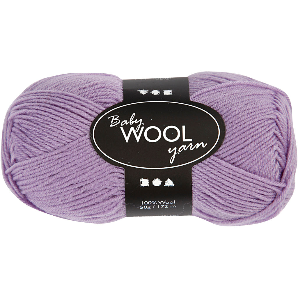 Creativ Company Babygarn, L: 172 m, lila, 50 g 1 Knäuel