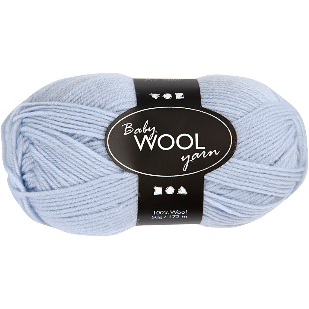 Creativ Company Babygarn, L: 172 m, Hellblau, 50 g 1 Knäuel