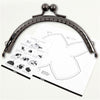 Creativ Company Geldbörsen-Schnallenset, Größe 10 cm, Antiksilber, 1 Stück