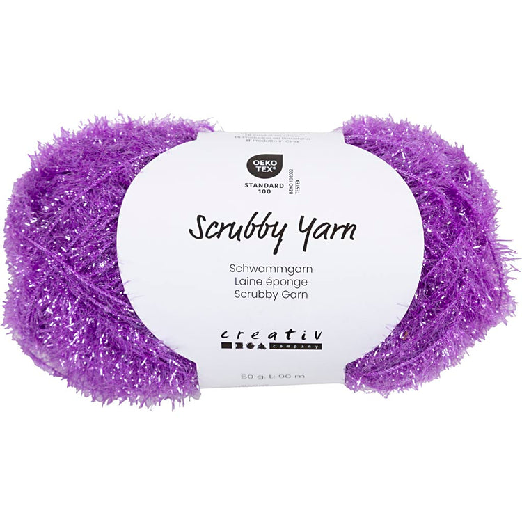 Creativ Company Schleifschwammgarn, L: 90 m, lila, 50 g 1 Knäuel