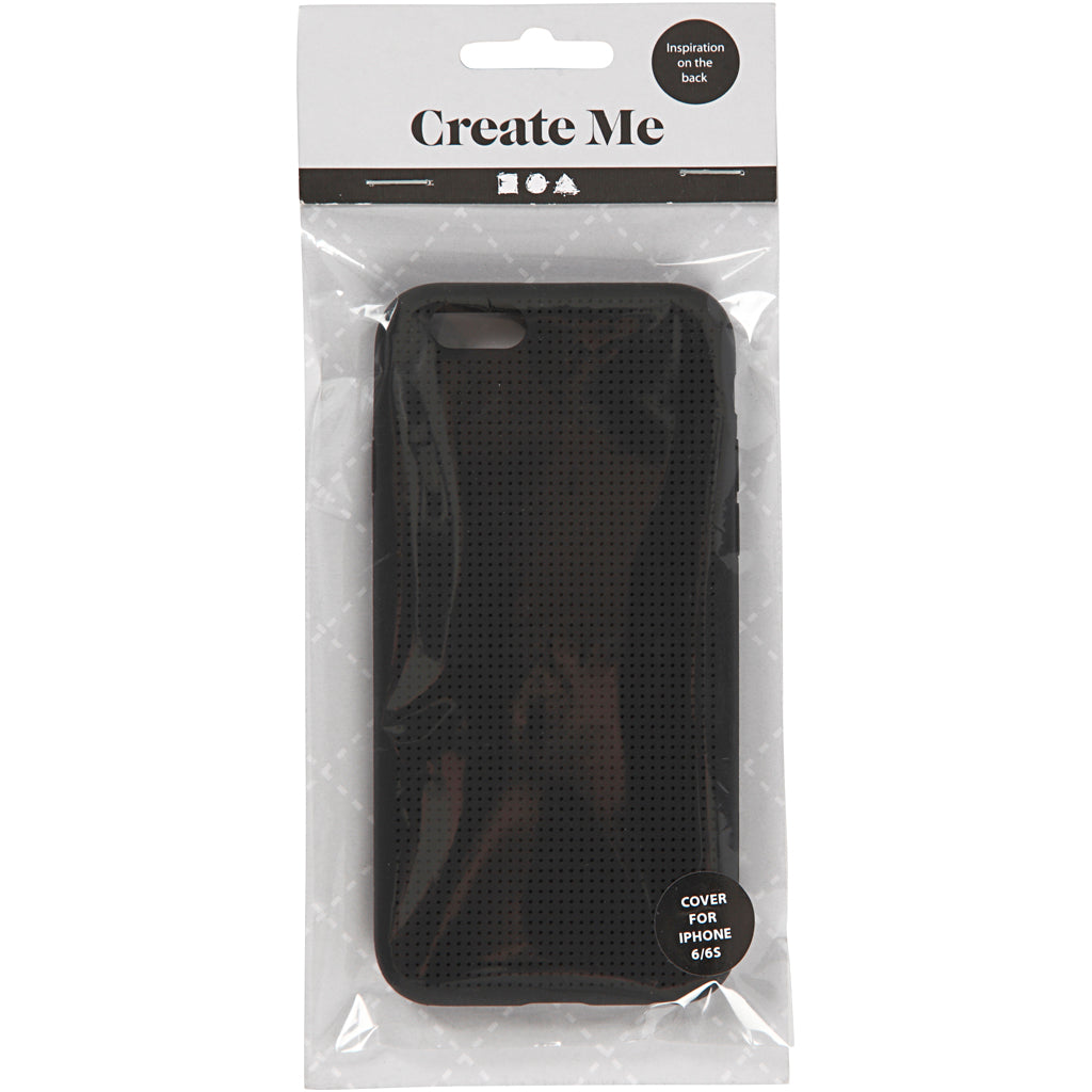 iPhone-Hülle mit Stickerei, Größe 6 6s, Größe 6,8 x 13,8 cm, Dicke 8 mm, schwarz, 1 Stück