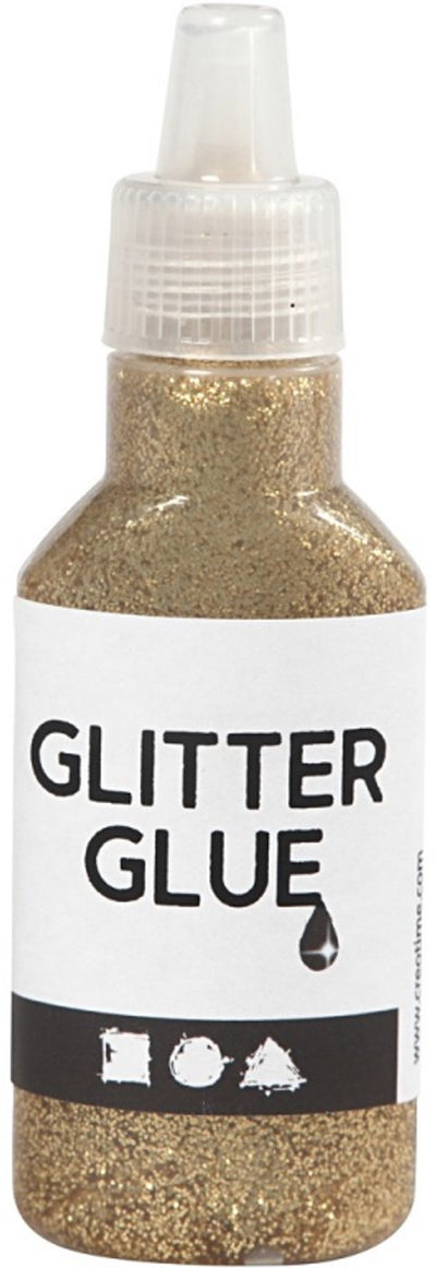 Kreativfirma Glitter Kleber Gold, 25ml