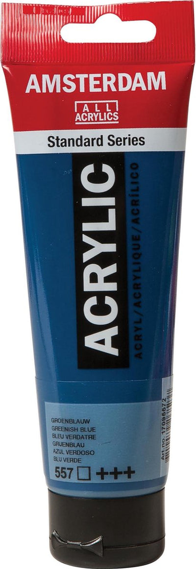 Acrylfarbe der Amsterdamer Standardserie, Tube 120 ml, Grünblau 557