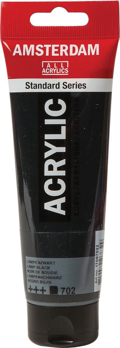 Acrylfarbe der Amsterdamer Standardserie, Tube 120 ml, Lampenschwarz 702