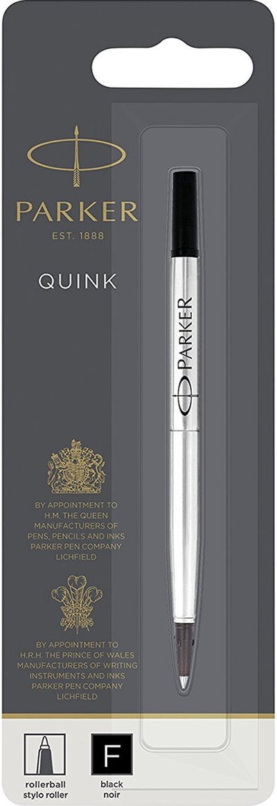 Parker Tintenroller-Tintenmine | feiner Punkt | schwarze Quink-Tinte | 1 Stk