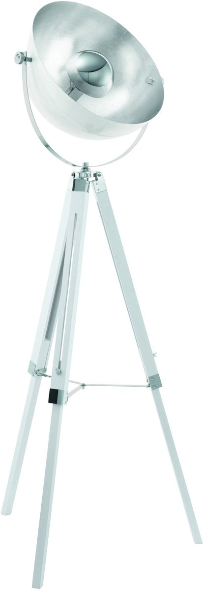 Eglo Covaleda Stehleuchte – E27 – 164 cm – Stativ – Weiß Silber