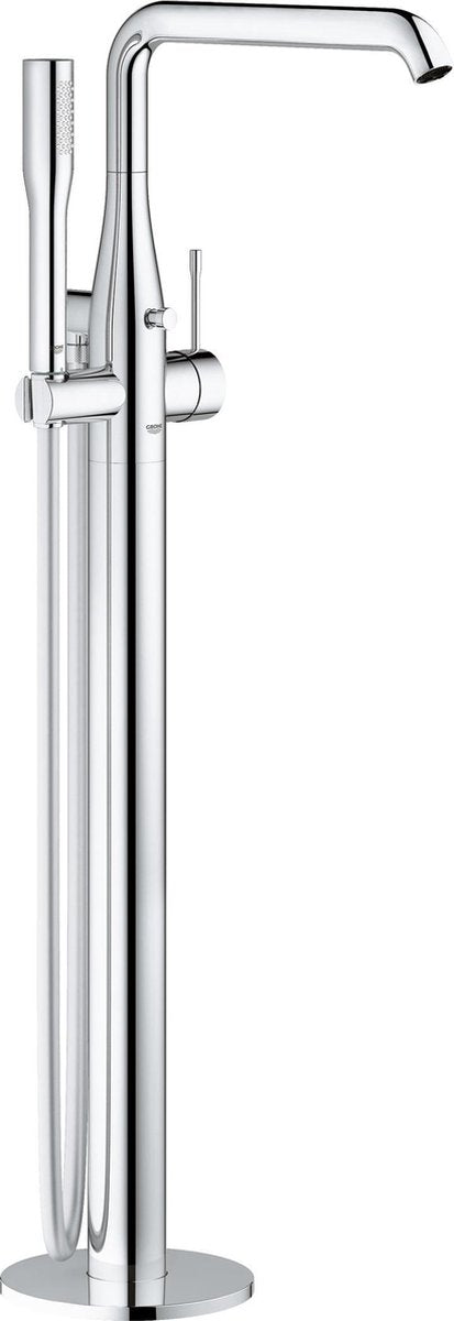 Grohe Essenz neue Badewannenarmatur – freistehend – inklusive Brauseset – exklusives Einbauteil – Chrom