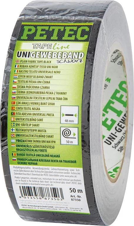 PETEC -Stoffband 50m schwarz