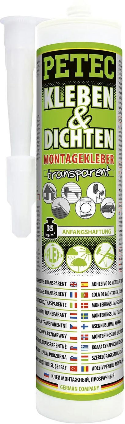 Petec Montagekleber Kleber Dichtung Montagekleber 290ml transparent
