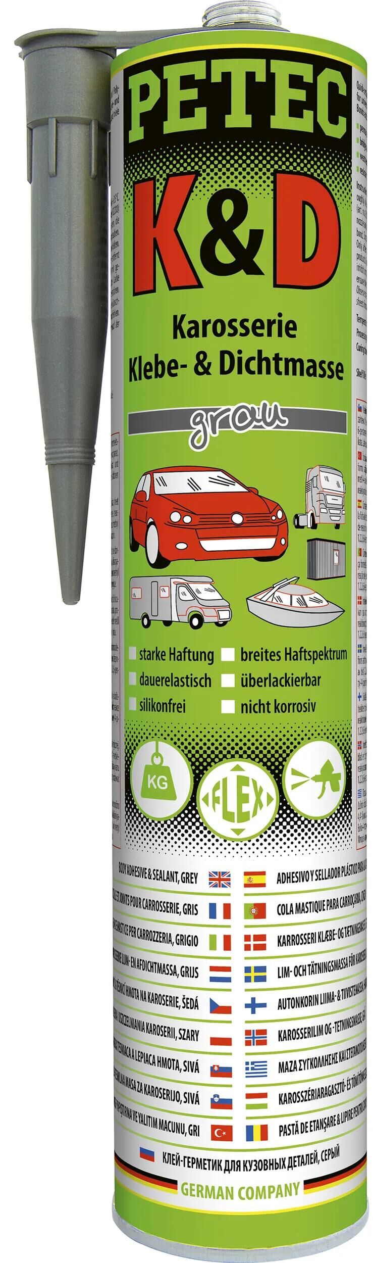 Petec Body Dichtmittel 310 ml Grau