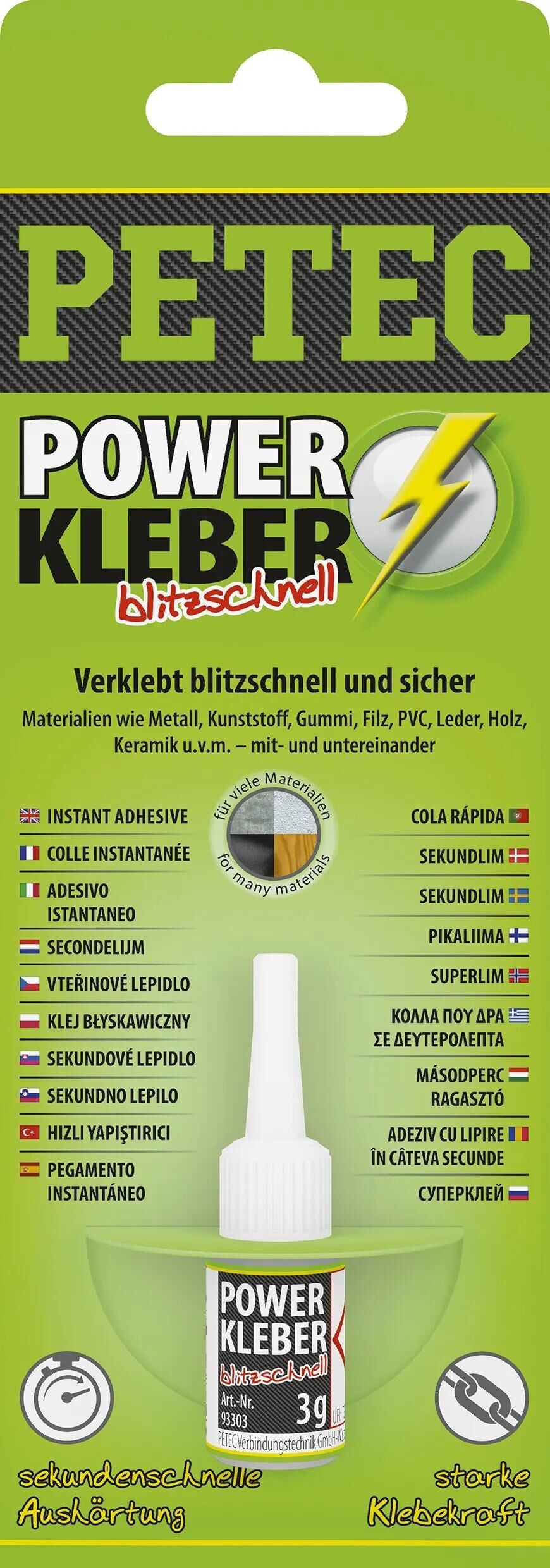 PETEC Zweiter Kleber 3G SB Wasserflasche