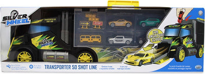 Online -Einzelhandelsgeschäft Silver Räder Transporter mit 4 Auto -APOs; S; S