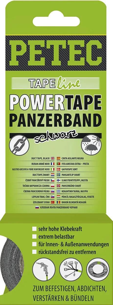 Petec Power Tape Black 5mtr.