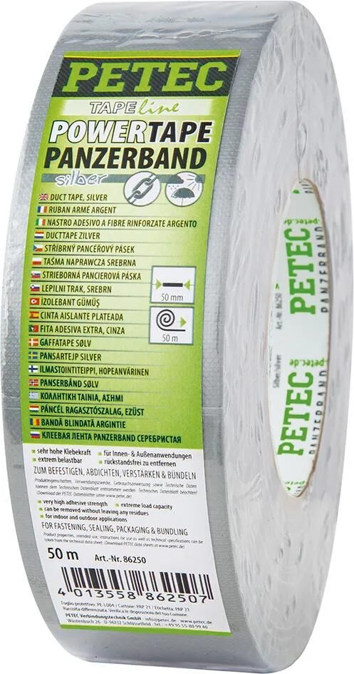 Petec gepanzertes Band Silber 50m