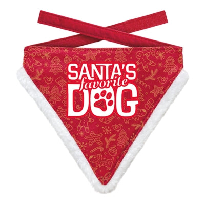 Viele Geschenke Weihnachten Bandana Santa Lieblingshund Poot Red